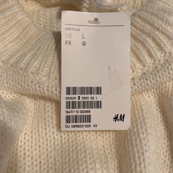 NWT Bobble Sweater from H & M Sz L color cream.  This is gorgeous - Picture 5 of 14